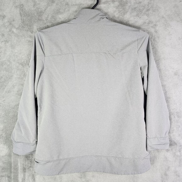 Womens Gray GapFit Jacket Full Zip Long Sleeve Mock Neck Polyester Blend Size XL - Picture 9 of 12